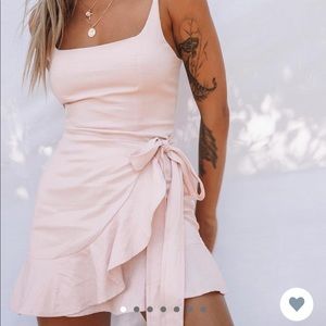 Princess Polly Cottage Hill Mini Dress Blush - US 4 / Blush